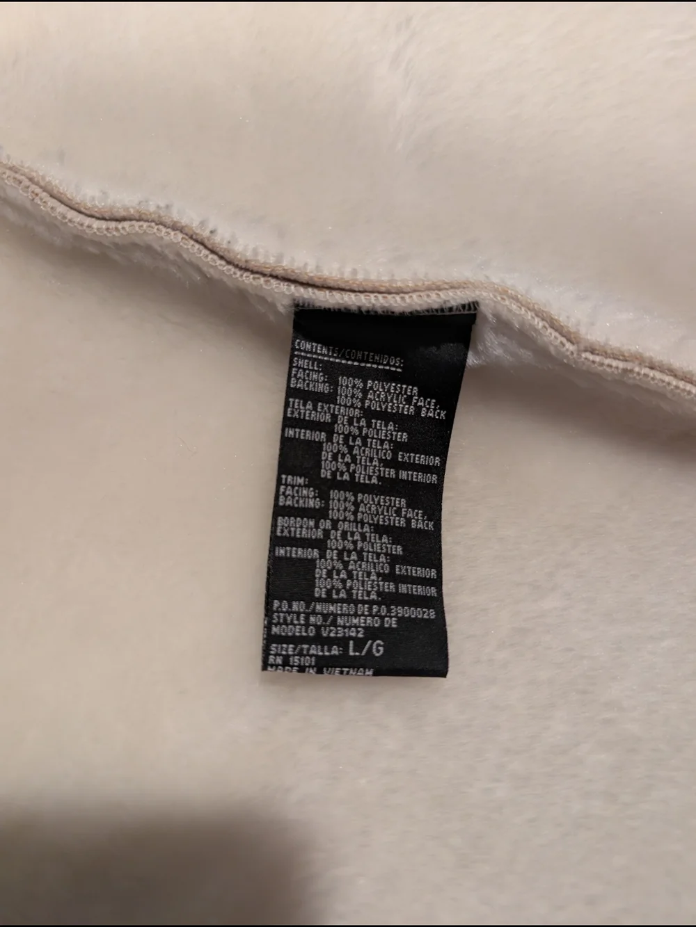 Rampage Cream Faux-Shearling Trench Coat with Fur Trim - Picture 3 of 3